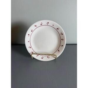 Vintage Corelle Burgundy Rose discontinued pattern Plate 6.75 inch